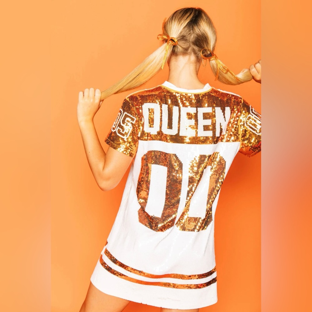 Queen of Sparkles Game Day Jersey Dress